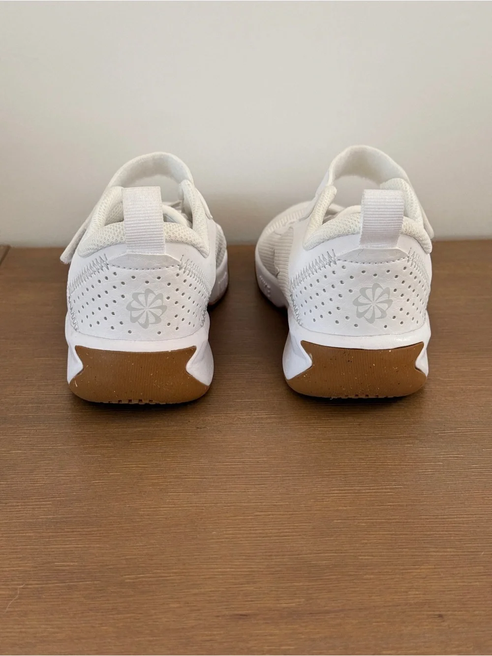Nike Kids White and Gum-Lite Athletic Sneakers